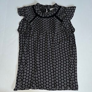 Loft Petites high-neck Ruffle sleeveless Blouse